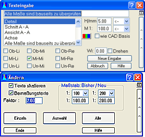 Texteingabe für AutoCAD BricsCAD MicroStation