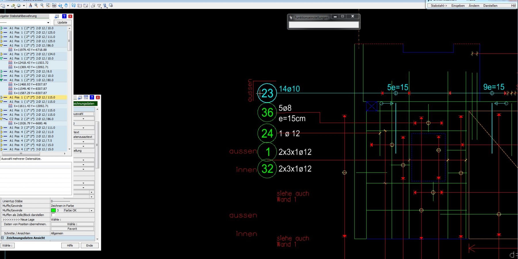 Intelligente CAD Software  2D / 3D für Architektur , Schalpläne Bewehrung