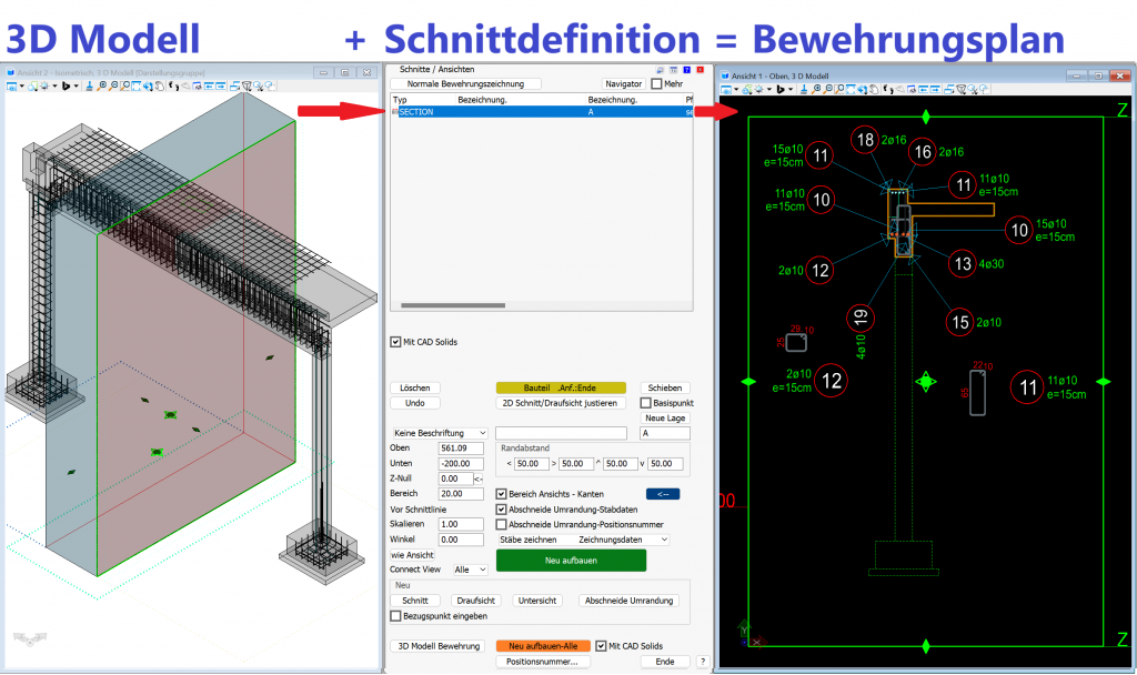 Vom 3D-Modell zum Bewehrungsplan