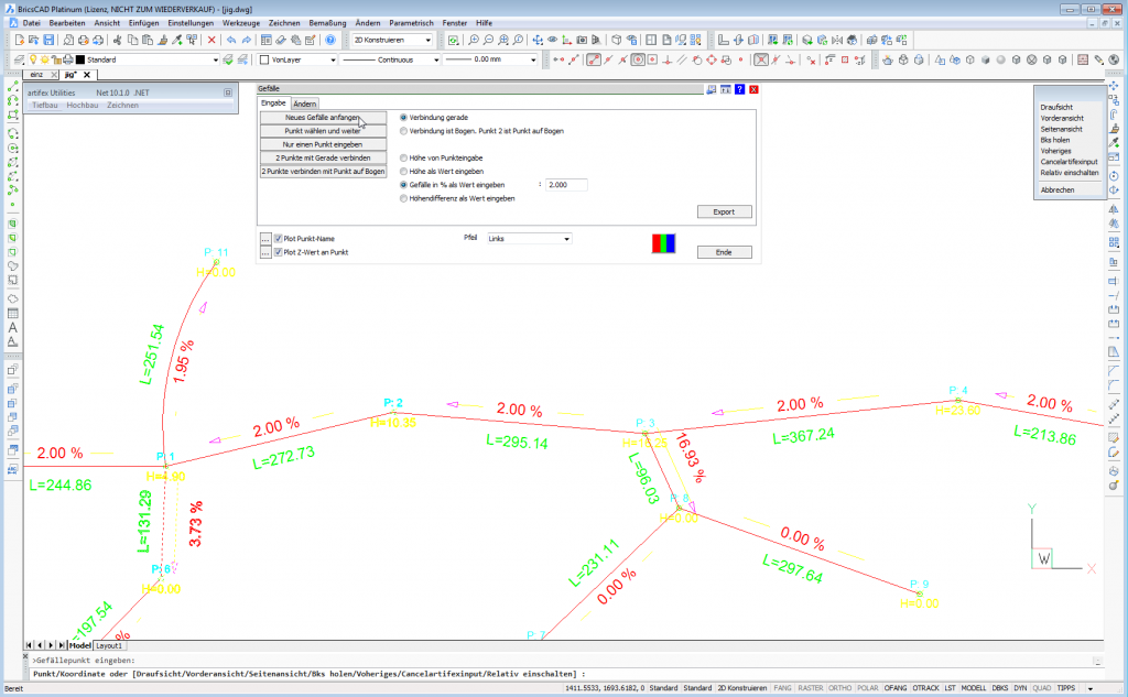 bricscad-deckenhoehenplanung - artifex