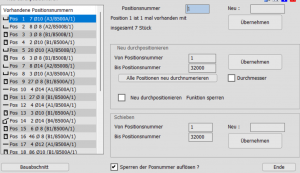 Intelligente Vergabe der Positionsnummern mit Benutzerregeln